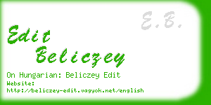 edit beliczey business card